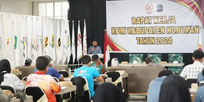 KONI Nunukan Gelar Rapat Kerja Tahun 2024, Samran Nur Harap Misi Memajukan Olahraga Terwujud