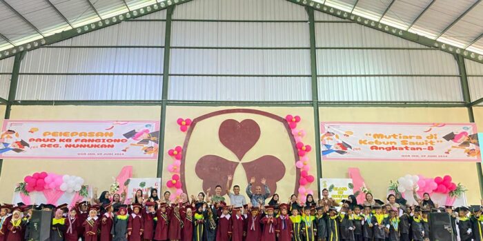 150 Anak Paud Yayasan Fangiono Ikuti Wisuda Akbar ke-8 di Sebuku