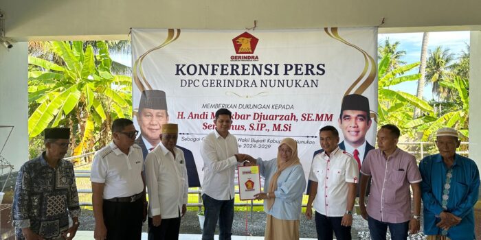 DPP Gerindra Beri Surat Rekomendasi ke Andi Akbar-Serfianus untuk Maju di Pilkada Nunukan 2024