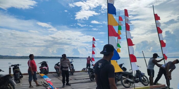 Semarak HUT ke-80 RI, Polres Nunukan Tebar Bendera Merah Putih Hingga Pelosok Perbatasan