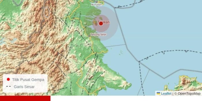 Gempa Magnitudo 4,7 Guncang Tenggara Tarakan Getaran Terasa di Sejumlah Wilayah Kaltara