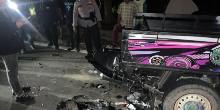Pengendara Motor Tabrak Mobil Parkir di Selisun Nunukan Diduga Dipengaruhi Alkohol