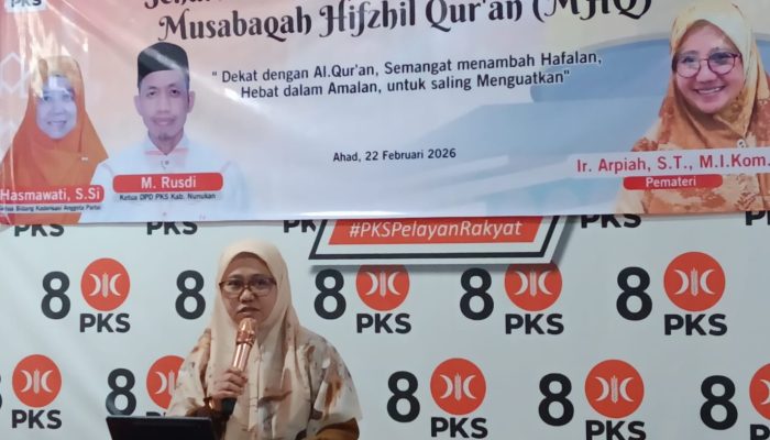 Sehari Bersama Al-Qur’an di Sekretariat PKS, Wakil Ketua I DPRD Nunukan Arpiah: Jabatan Tinggi Harus Makin Dekat dengan Allah
