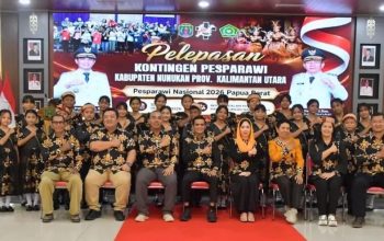Bupati Irwan Sabri Resmi Lepas Kontingen Pesparawi, Nunukan Siap Tunjukkan Talenta Terbaik di Manokwari