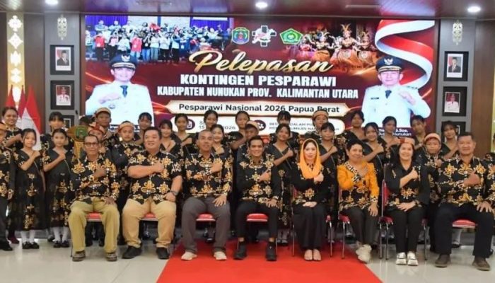 Bupati Irwan Sabri Resmi Lepas Kontingen Pesparawi, Nunukan Siap Tunjukkan Talenta Terbaik di Manokwari