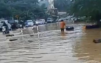 Debit Air Tinggi, Sejumlah Wilayah Nunukan Terendam Banjir