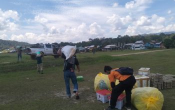 Bantuan untuk 460 KK Terdampak di Krayan Selatan Didatangkan Lewat Udara