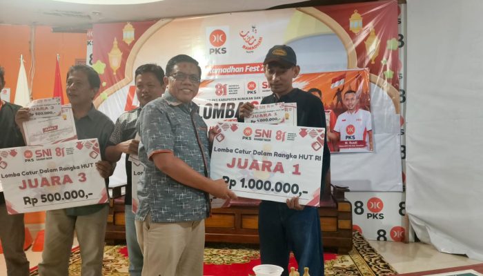 Turnamen Catur PKS – Sahabat Nasir Sukses di Gelar, Cucu Sumarna Asal Lumbis Juara 1