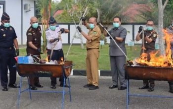 Pemkab Nunukan Tegaskan Dukungan Penegakan Hukum, Barang Bukti 56 Perkara Dimusnahkan