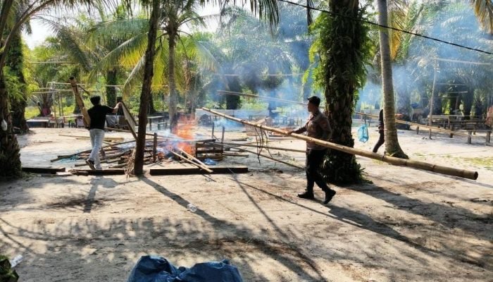 Tindaklanjuti Laporan Warga, Polisi Bongkar Arena Diduga Sabung Ayam di Nunukan