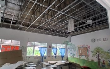 Plafon Kelas Ambruk, Guru SDN 004 Sebatik Tengah: Kami Khawatir dengan Kondisi Bangunan