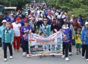 TP PKK Nunukan Kampanyekan Hidup Sehat Lewat Jalan Santai di Lumbis