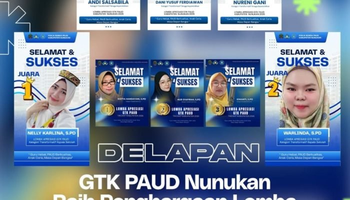 Delapan GTK PAUD Nunukan Raih Penghargaan Lomba Apresiasi GTK PAUD 2026