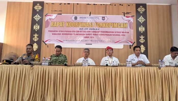 Forkopimcam Sebatik Timur Perkuat Deteksi Dini Gangguan Keamanan di Wilayah Perbatasan